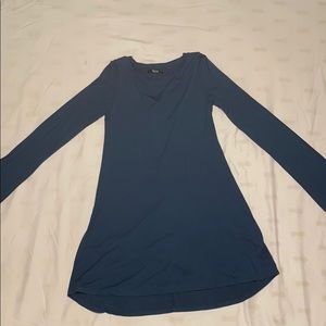 Long-sleeve rocket crew neck dress